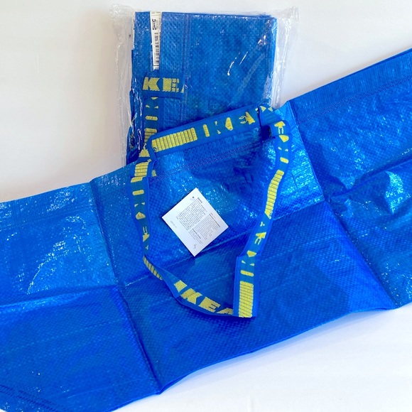 IKEA (set of 10) BRAND NEW XL BLUE TOTE BAG. FRAKTA SHOPPING BAG. 172.283.40 - Picture 10 of 11